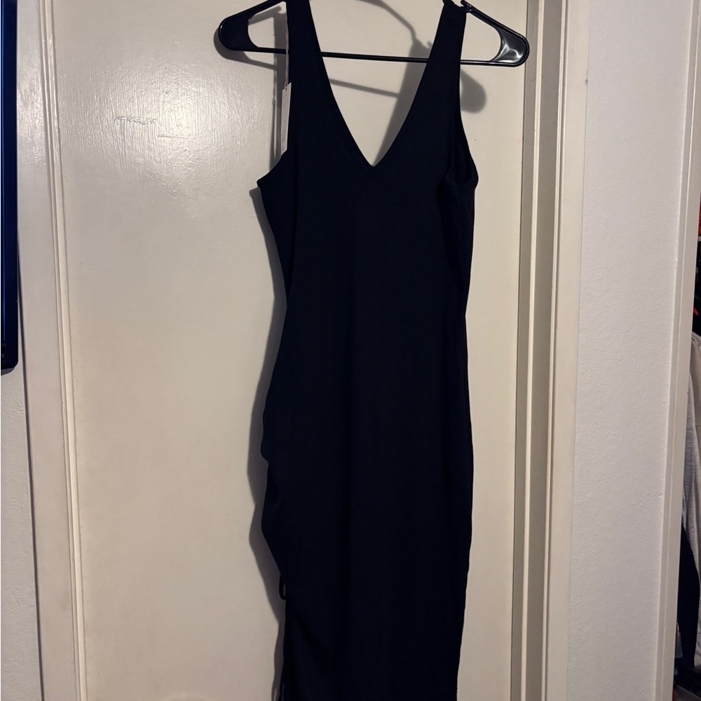 Target A New Day Black Ruched Tank  Dress, size medium